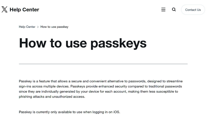 宜春苹果维修店铺分享iOS用户如何通过通行密钥(Passkey)登录 