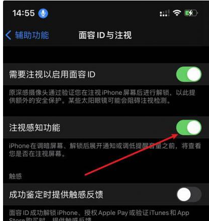 宜春苹果14维修网点分享iPhone14注视感知功能有什么用 